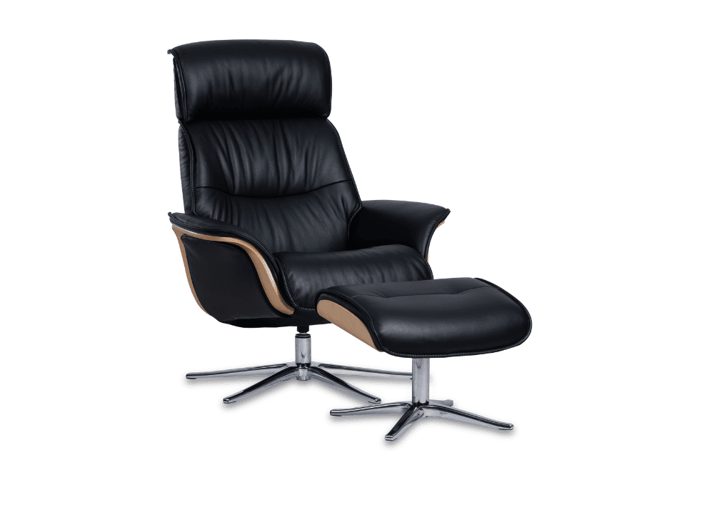 Space 5300 Manual Chair and Footstool Recliner Chairs IMG Upholstered Leather Pad Arm Prime