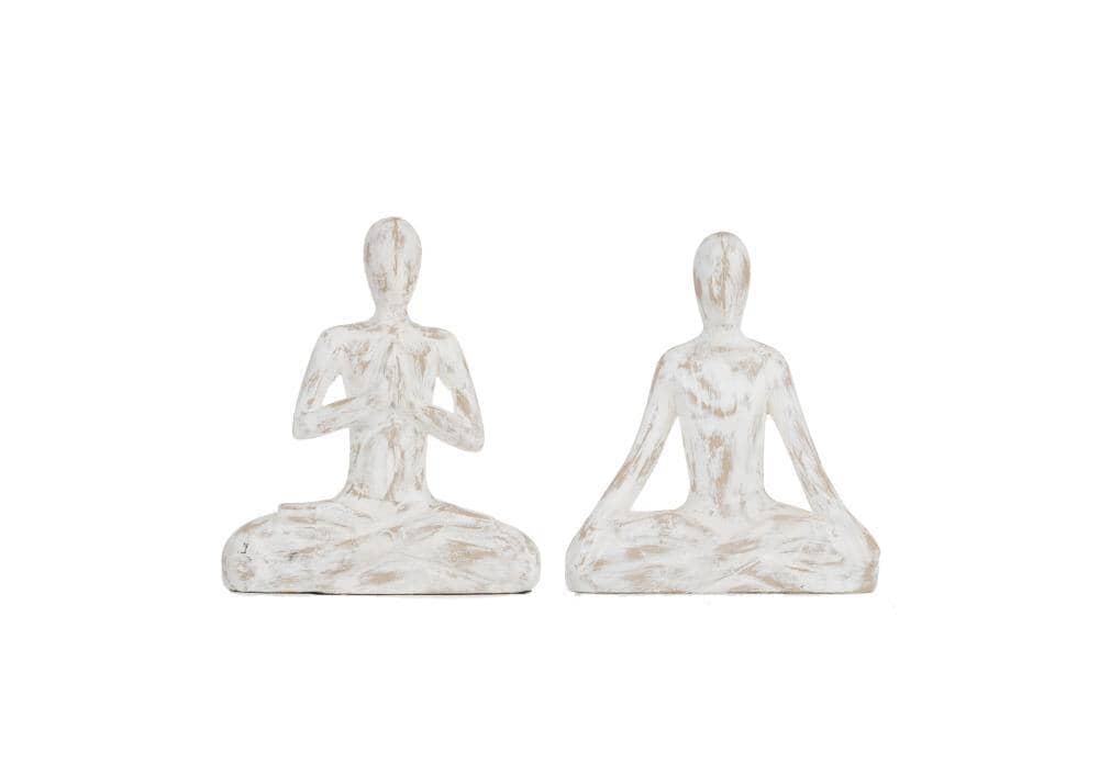 Yoga Pose Sculpture - White Decorator Vast Furniture + Home