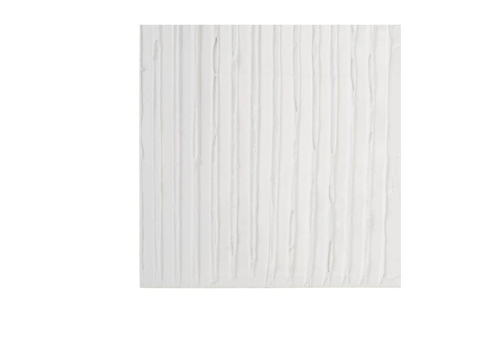 Linear Embossed Wall Art - White Art Vast Furniture + Home