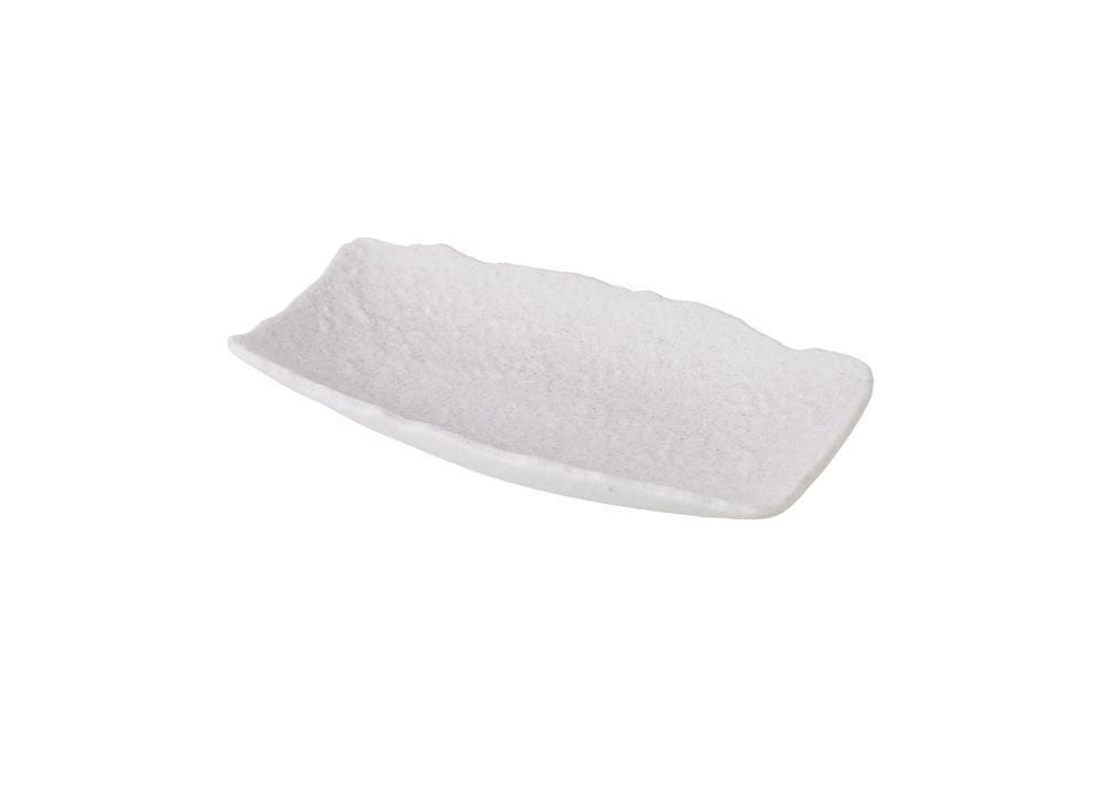 Textured Ceramic Decorative Platter - White Tableware Vast Furniture + Home