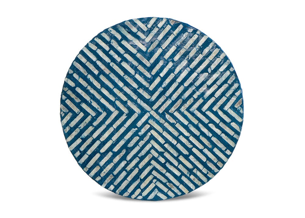 Turquoise Shell Side Table Side Tables Vast Furniture