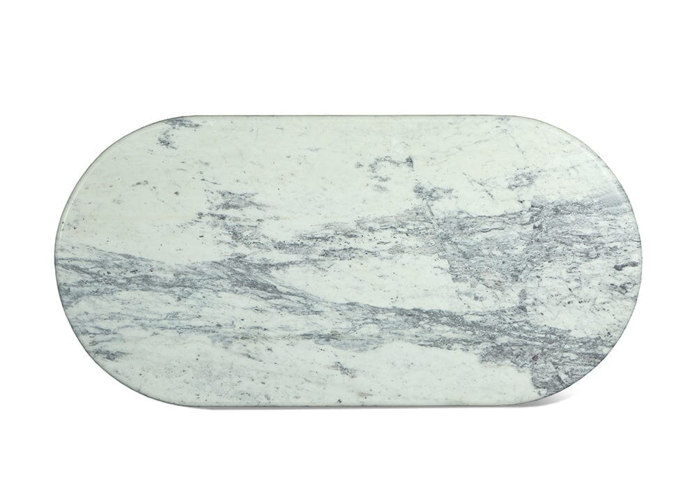 Forli White Marble Semi Flute Dining Table Dining Tables Marble Collection