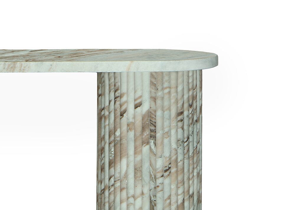 Forli Butterscotch Marble Flute Console Console Tables Marble Collection