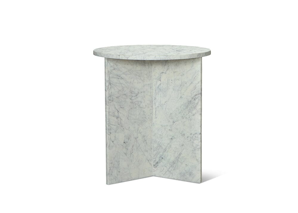 Genoa Tall White Marble Side Table Lamp Tables Marble Collection