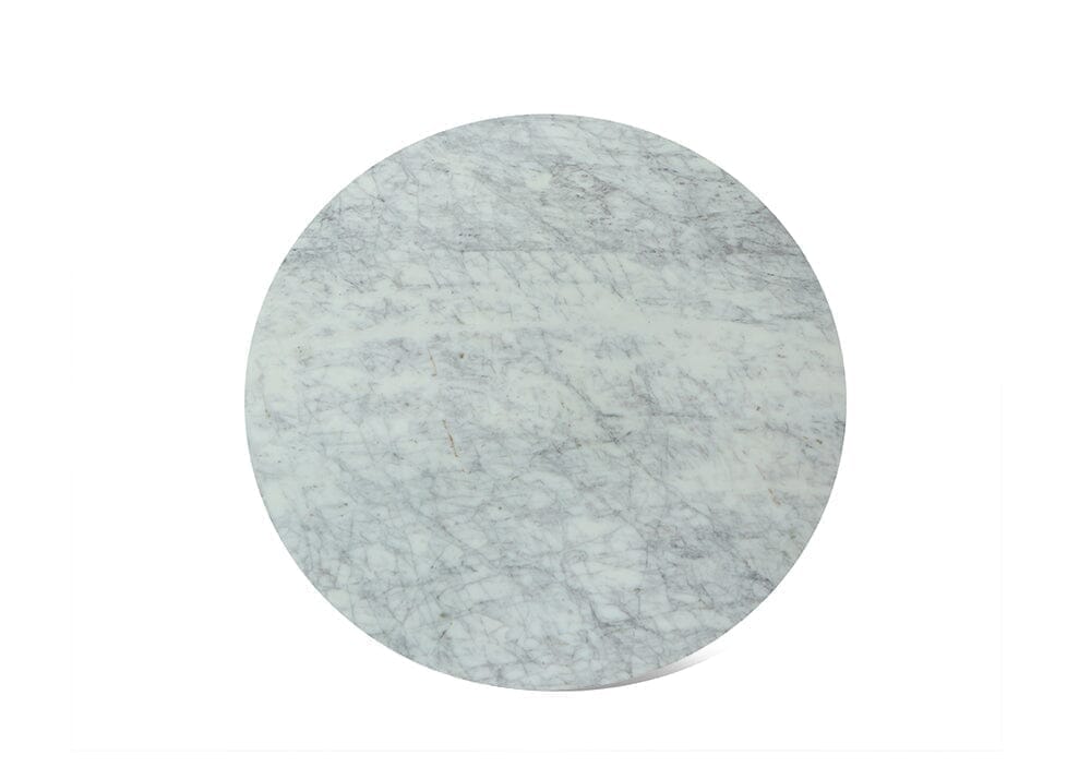 Ravenna Tall White Marble Cone Side Table Lamp Tables Marble Collection