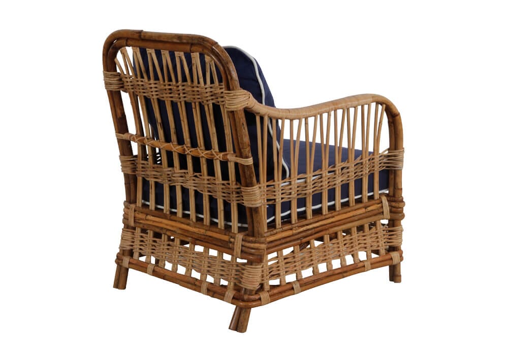 Avoca Armchair with Blue Cushions Alfresco Lounging Avoca