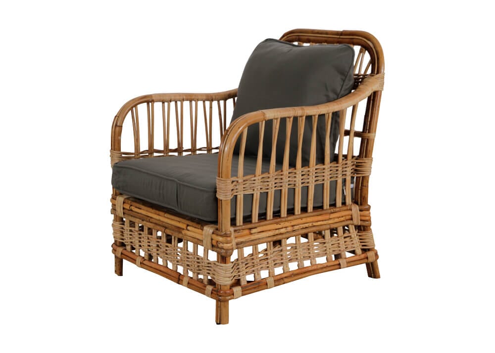 Avoca Armchair with Light Grey Cushions Alfresco Lounging Avoca