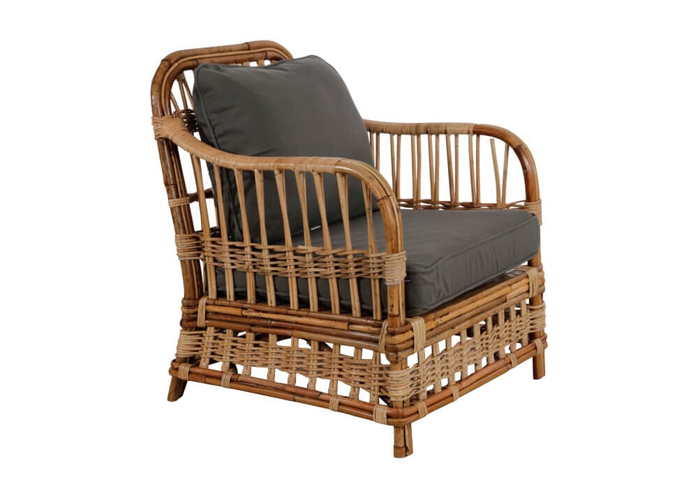 Avoca Armchair with Light Grey Cushions Alfresco Lounging Avoca