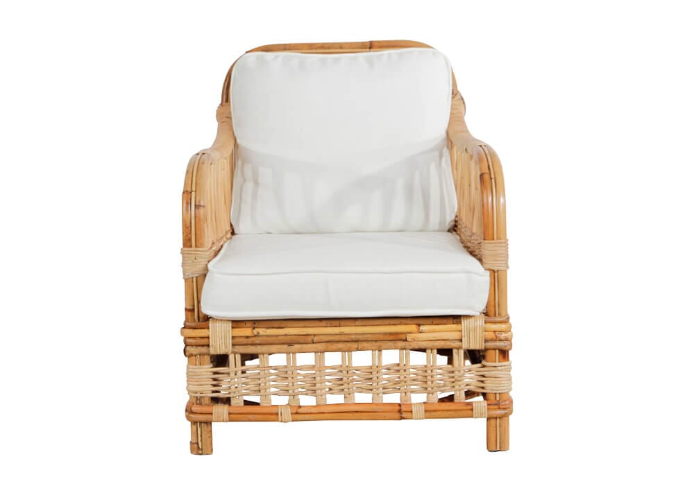 Avoca Armchair with White Cushions Alfresco Lounging Avoca
