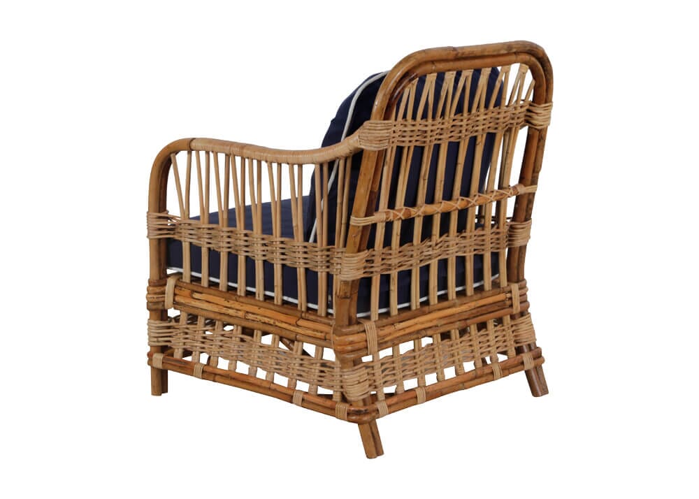 Avoca Armchair with Blue Cushions Alfresco Lounging Avoca