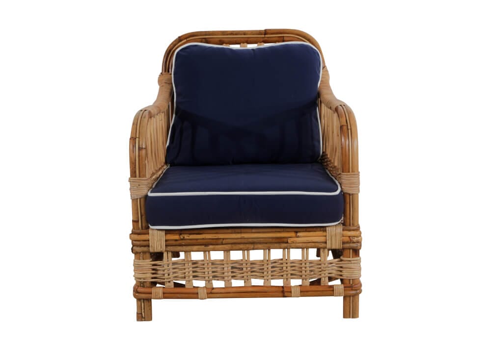 Avoca Armchair with Blue Cushions Alfresco Lounging Avoca