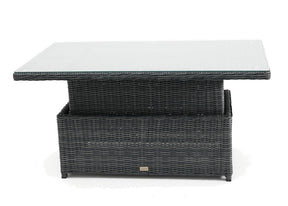 Barcelona Adjustable Coffee Table front view in castle grey finish
