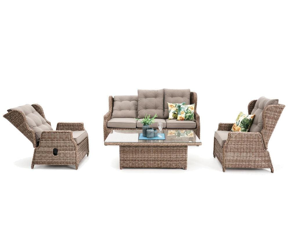 Barcelona 4 Piece Full Recliner Set Outdoor Seating Nest
