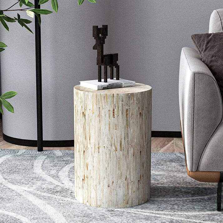 Mother Of Pearl White Side Table Side Tables Vast Furniture
