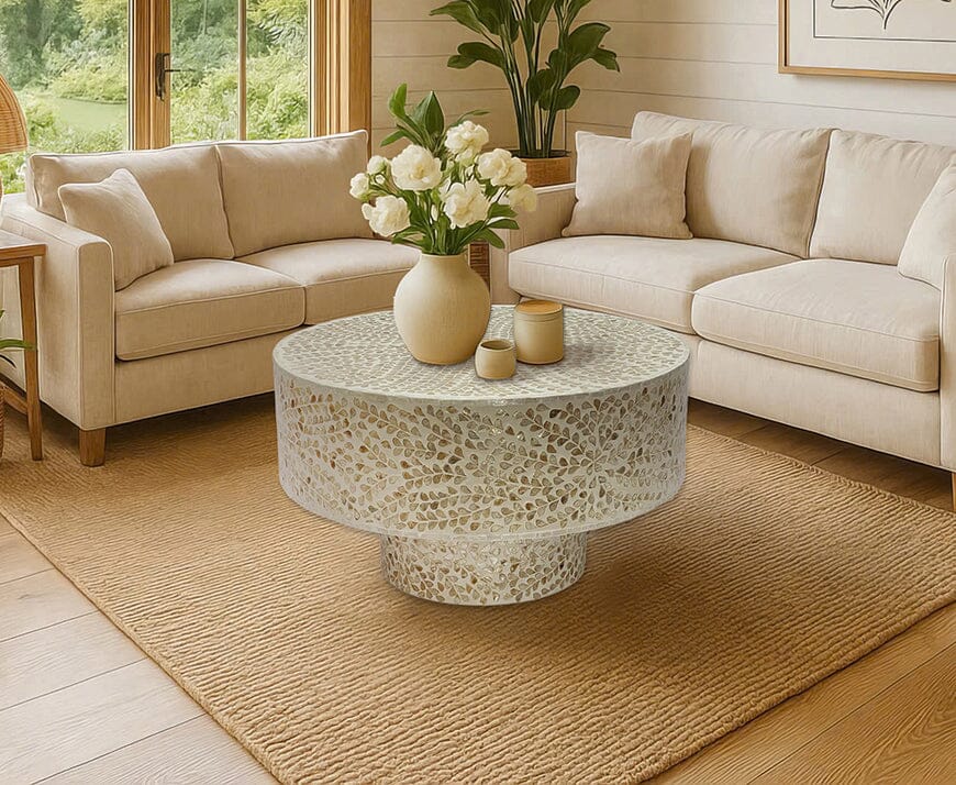 Osaka Mother of Pearl Coffee Table Side Tables Vast Furniture