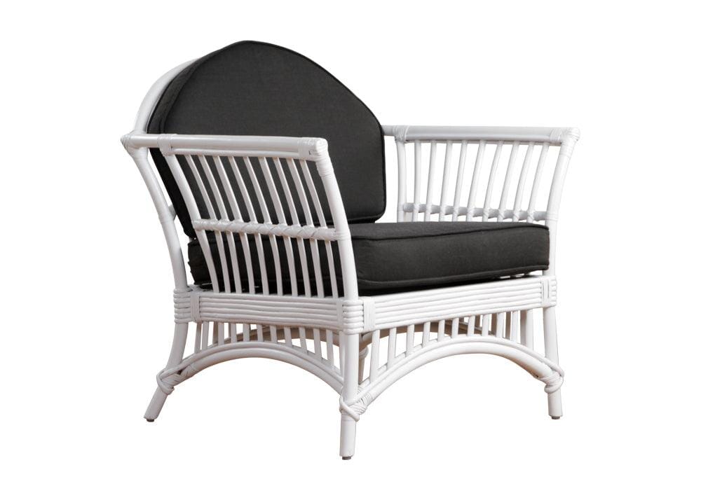 Kuranda Armchair - White with Charcoal Covers Alfresco Lounging Vast Furniture + Home