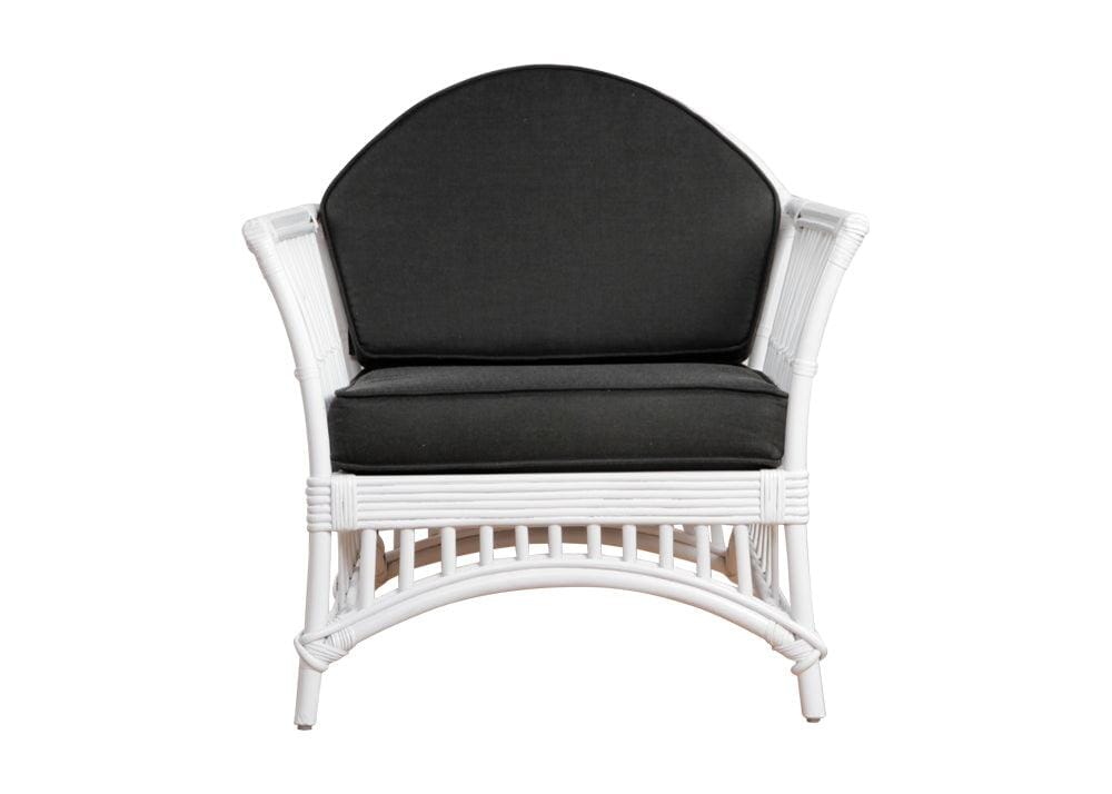 Kuranda Armchair - White with Charcoal Covers Alfresco Lounging Vast Furniture + Home