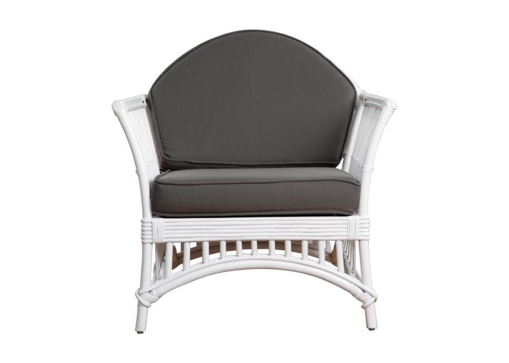 Kuranda Armchair - White with Light Grey Covers Alfresco Lounging Vast Furniture + Home