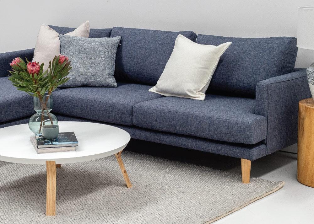 Lima made to order sofa range close up in denim