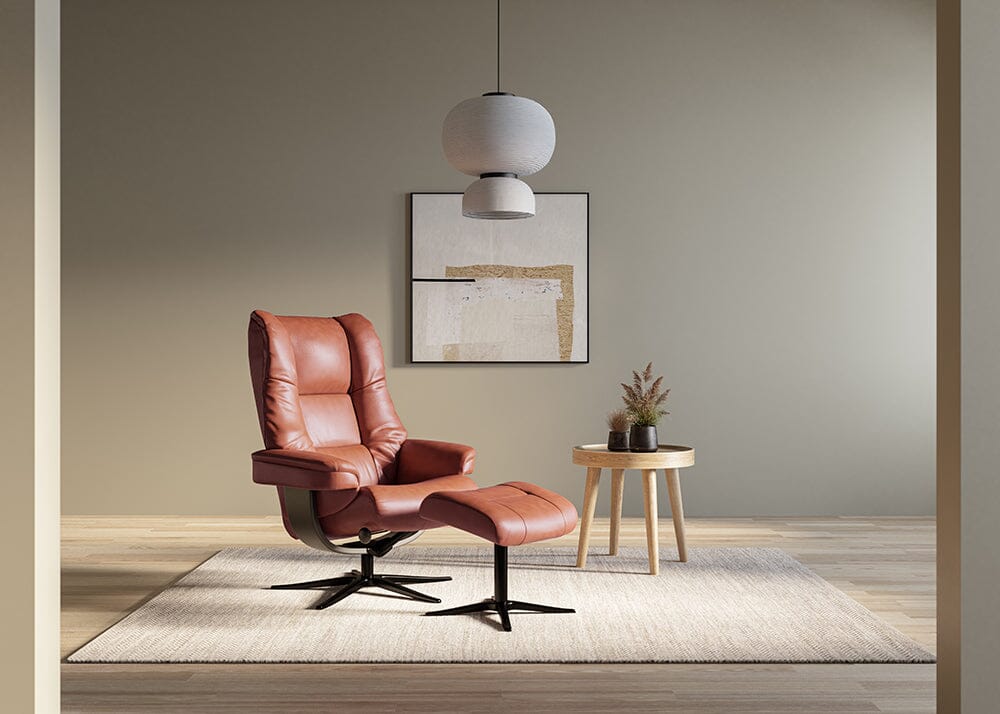 Nordic 60 Chair & Ottoman Star Base Recliner Chairs Vast Furniture