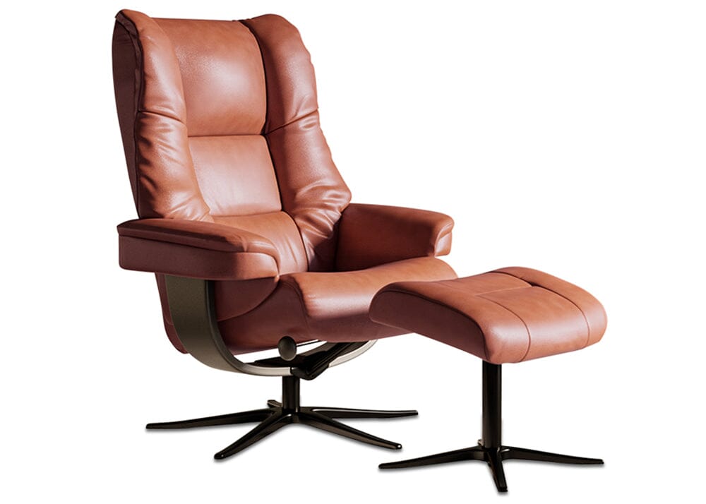 Nordic 60 Chair & Ottoman Star Base Recliner Chairs Vast Furniture