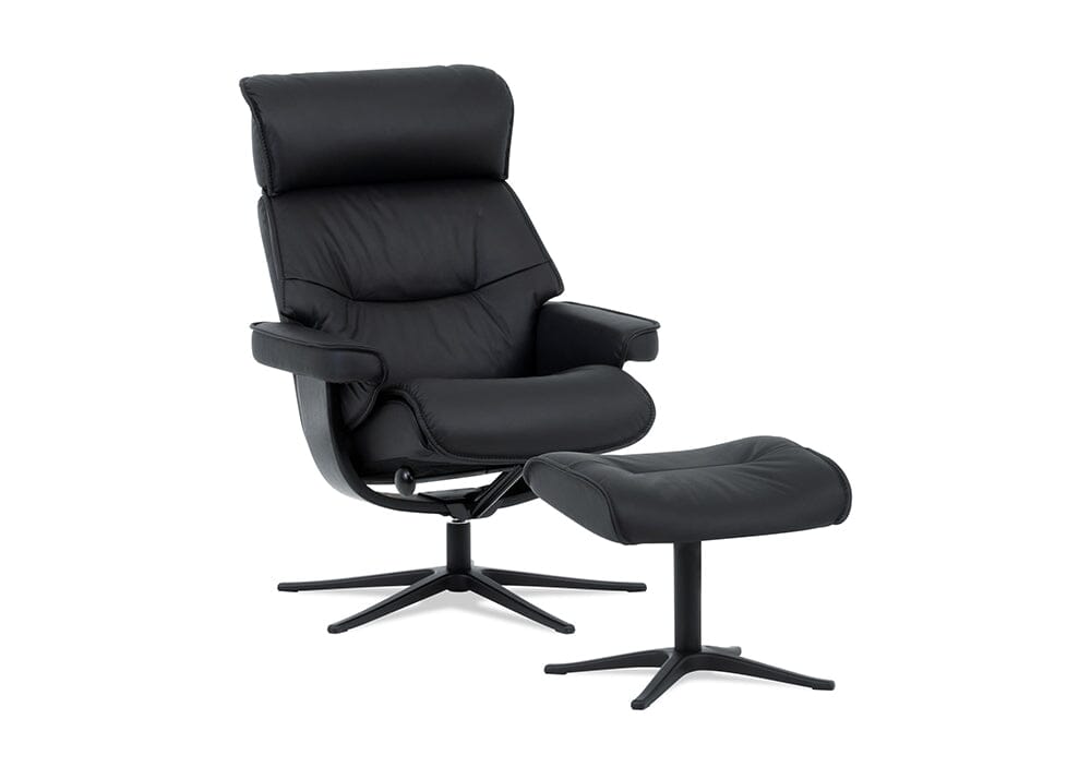 Nordic 93 Chair & Ottoman Star Base Recliner Chairs Vast Furniture