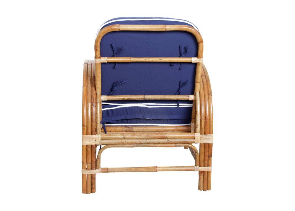 Pretzel Armchair - Jungle with Blue Covers Alfresco Lounging Pretzel