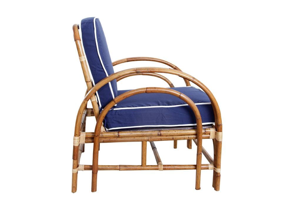 Pretzel Armchair - Jungle with Blue Covers Alfresco Lounging Pretzel