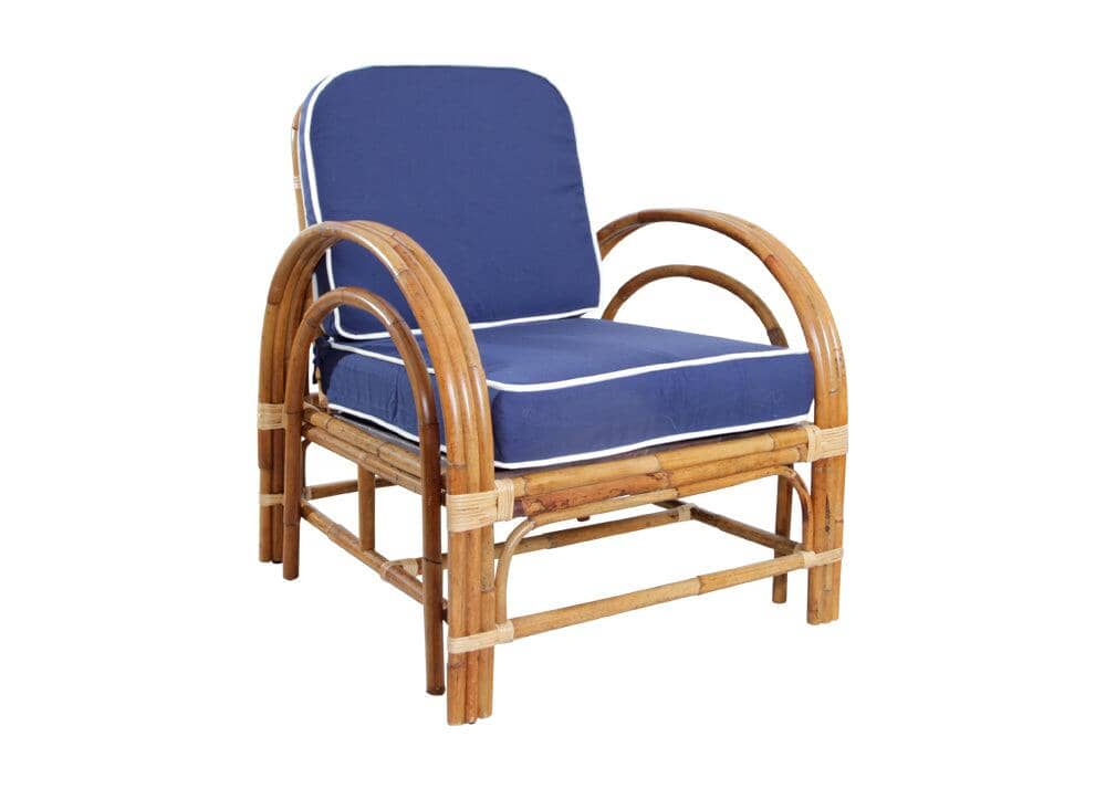 Pretzel Armchair - Jungle with Blue Covers Alfresco Lounging Pretzel