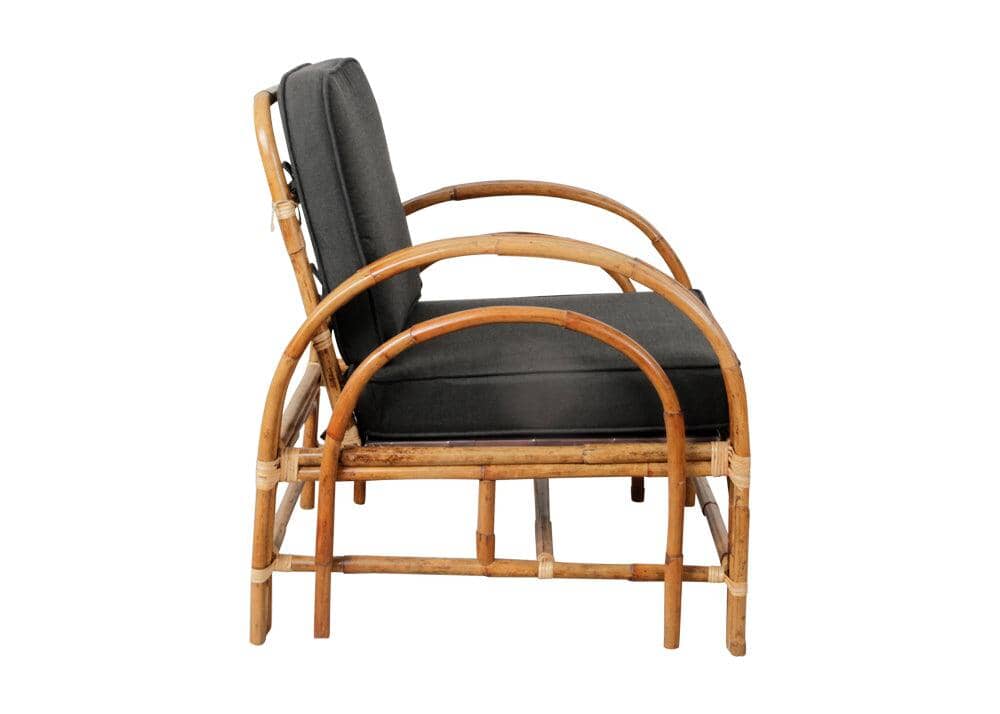 Pretzel Armchair - Jungle with Charcoal Covers Alfresco Lounging Pretzel