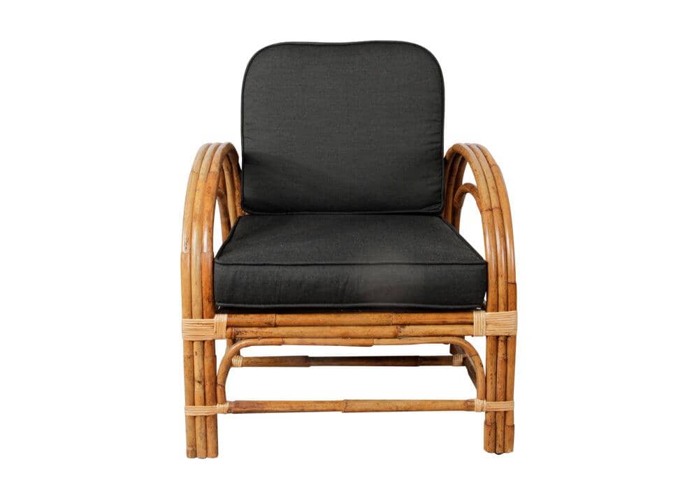 Pretzel Armchair - Jungle with Charcoal Covers Alfresco Lounging Pretzel