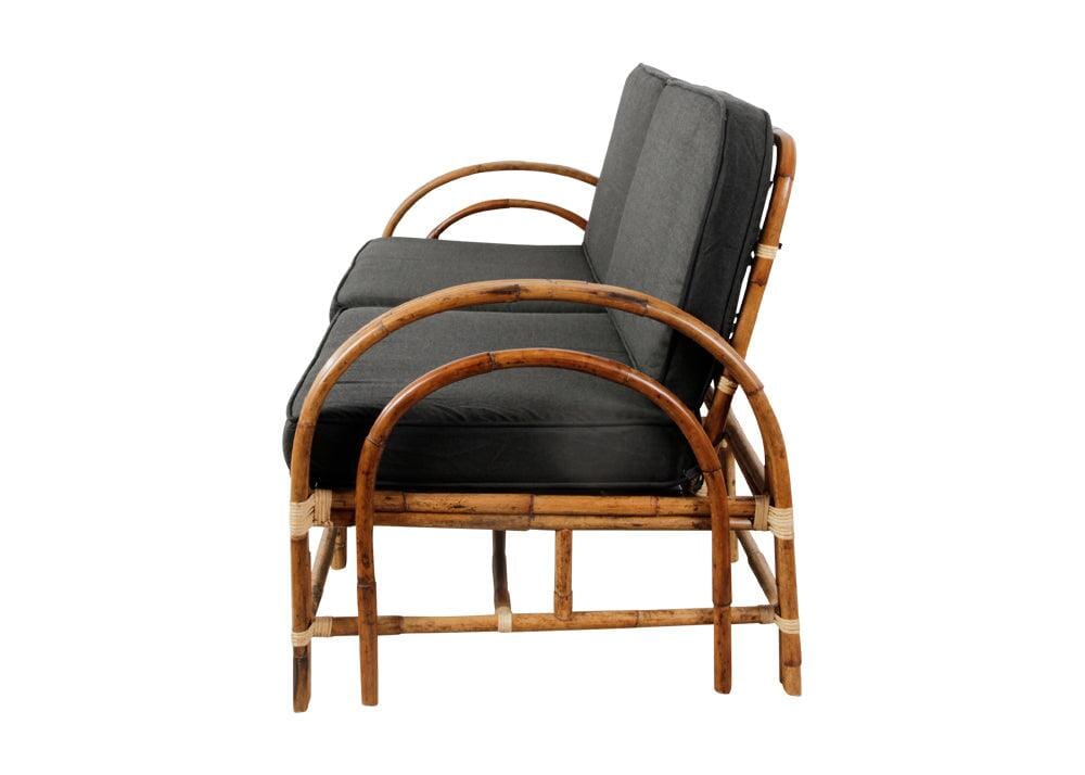 Pretzel Daybed - Jungle with Charcoal Covers Alfresco Lounging Pretzel