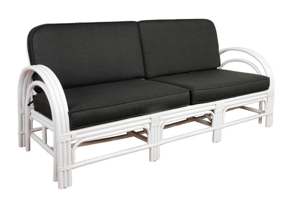 Pretzel Daybed - White with Charcoal Covers Alfresco Lounging Pretzel