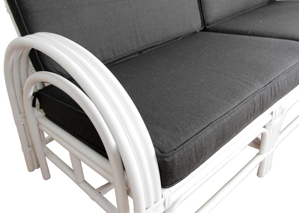 Pretzel Daybed - White with Charcoal Covers Alfresco Lounging Pretzel