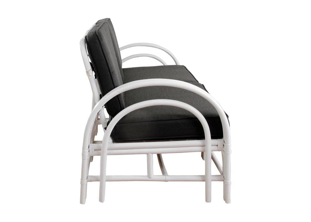 Pretzel Daybed - White with Charcoal Covers Alfresco Lounging Pretzel