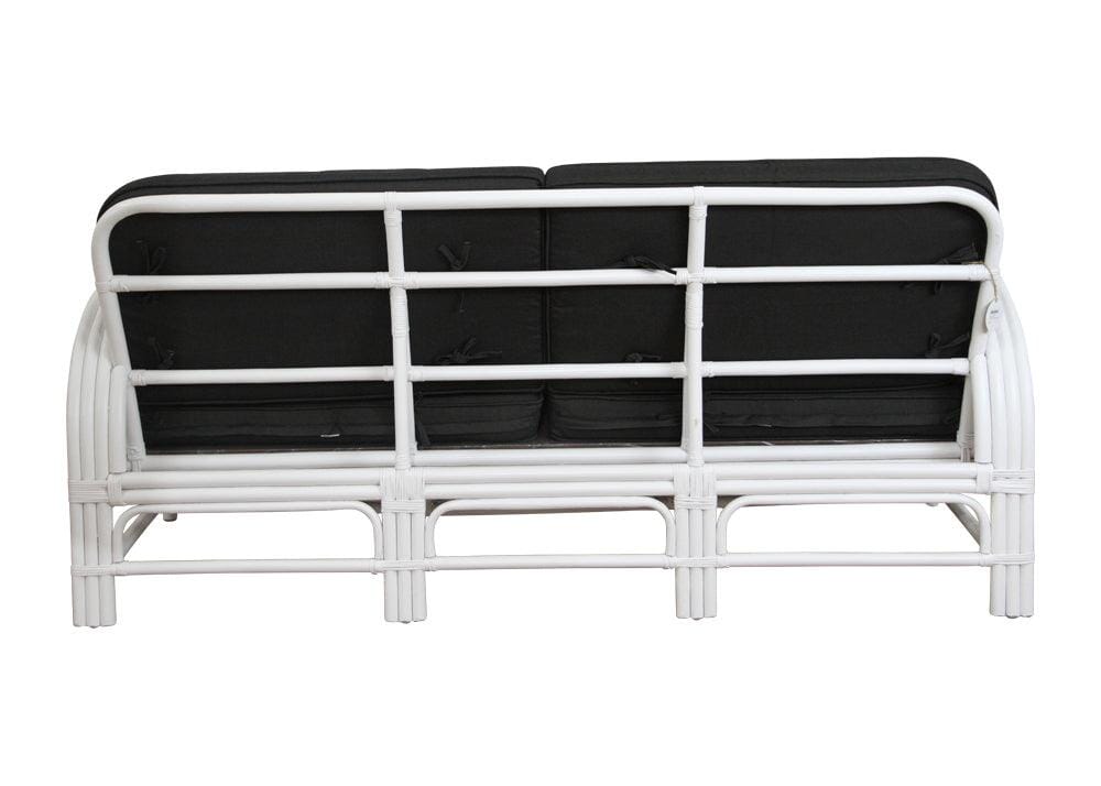 Pretzel Daybed - White with Charcoal Covers Alfresco Lounging Pretzel