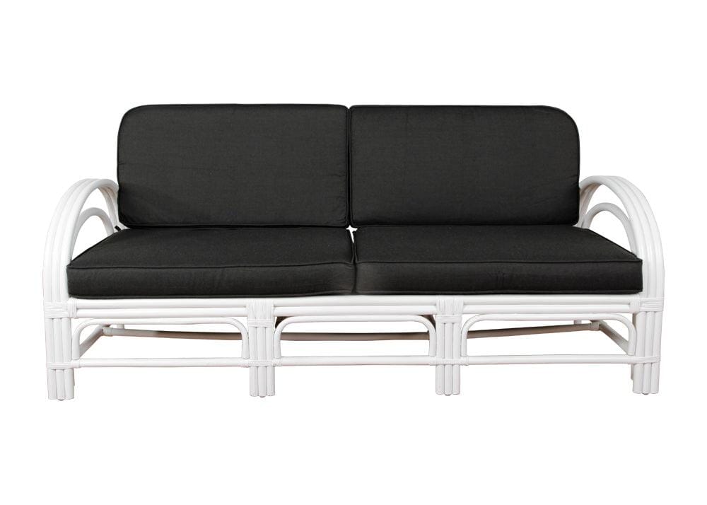Pretzel Daybed - White with Charcoal Covers Alfresco Lounging Pretzel