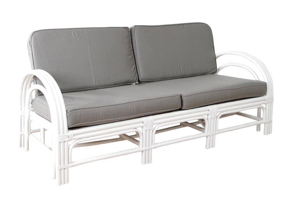 Pretzel Daybed - White with Grey Covers Alfresco Lounging Pretzel