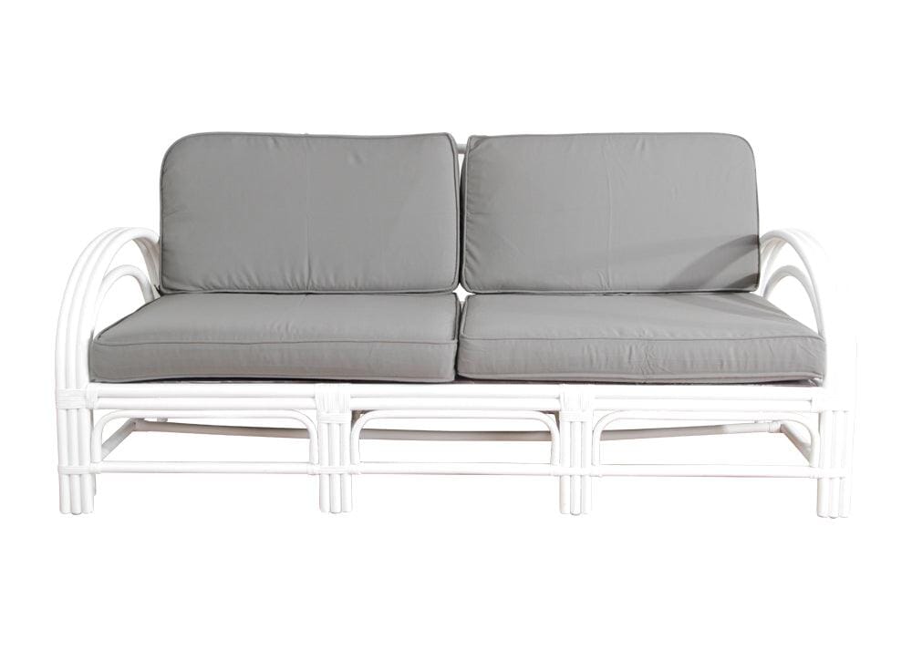 Pretzel Daybed - White with Grey Covers Alfresco Lounging Pretzel
