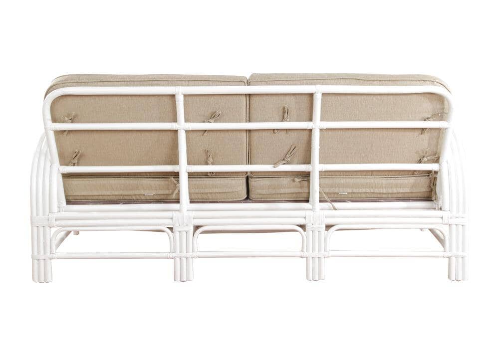 Pretzel Daybed - White with Taupe Covers Alfresco Lounging Pretzel