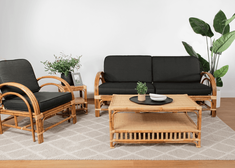 Pretzel Daybed - Jungle with Charcoal Covers Alfresco Lounging Pretzel