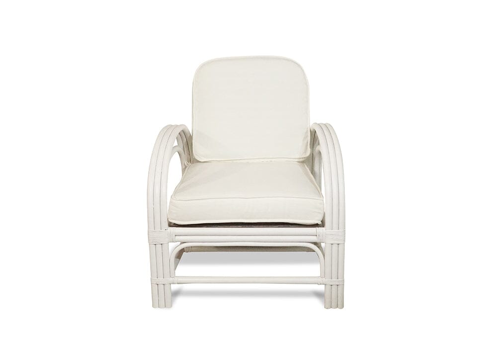Pretzel Armchair - White with White Cushions Alfresco Lounging Pretzel
