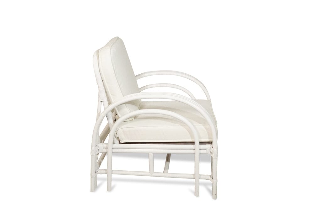 Pretzel Armchair - White with White Cushions Alfresco Lounging Pretzel