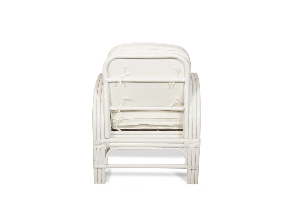 Pretzel Armchair - White with White Cushions Alfresco Lounging Pretzel