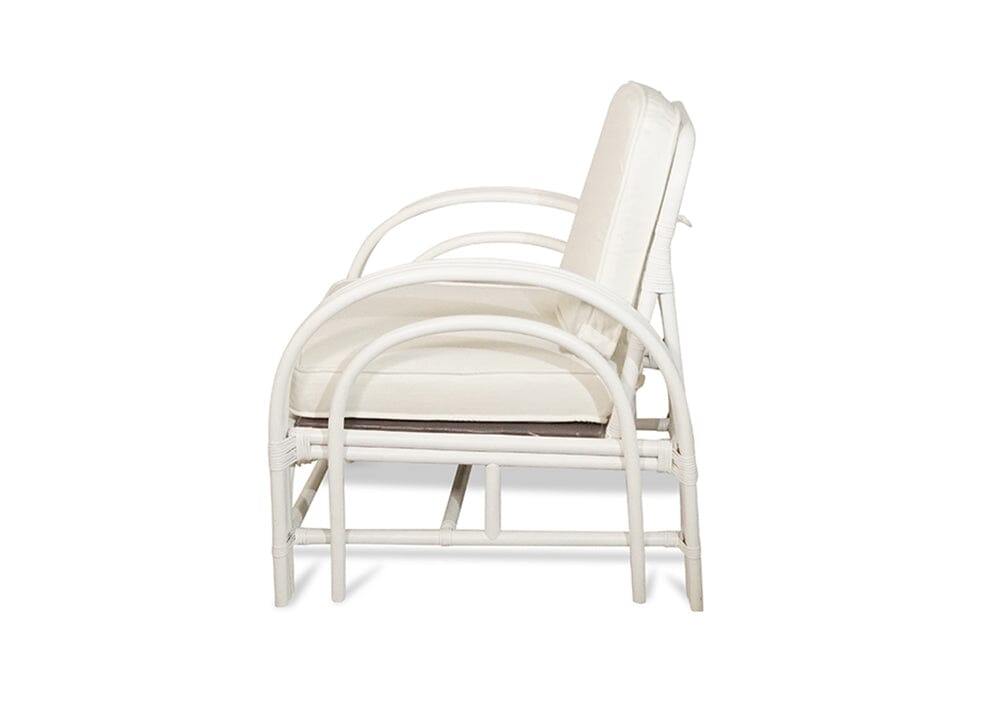 Pretzel Armchair - White with White Cushions Alfresco Lounging Pretzel