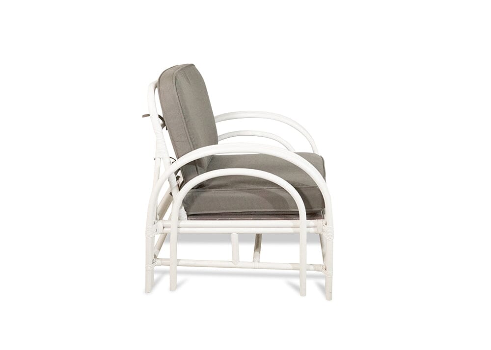 Pretzel Armchair - White with Light Grey Covers Alfresco Lounging Pretzel