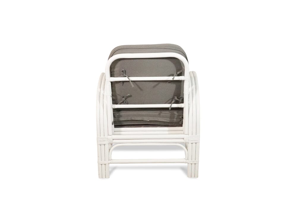 Pretzel Armchair - White with Light Grey Covers Alfresco Lounging Pretzel