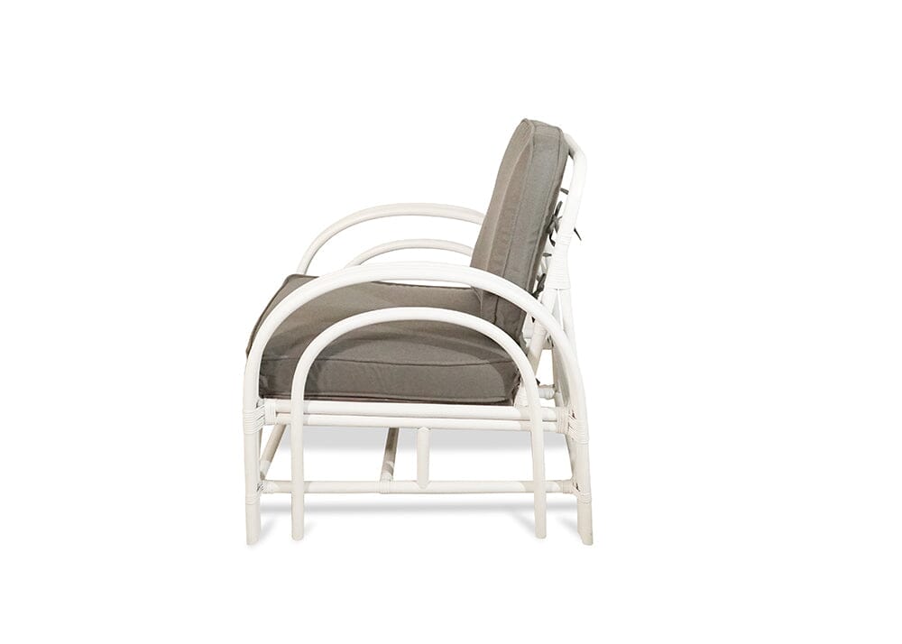 Pretzel Armchair - White with Light Grey Covers Alfresco Lounging Pretzel