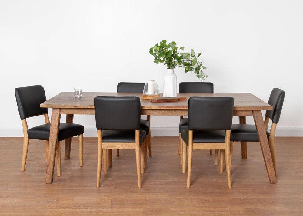 Adele Dining Chair (Black Leather) Dining Chairs Vast Furniture + Home