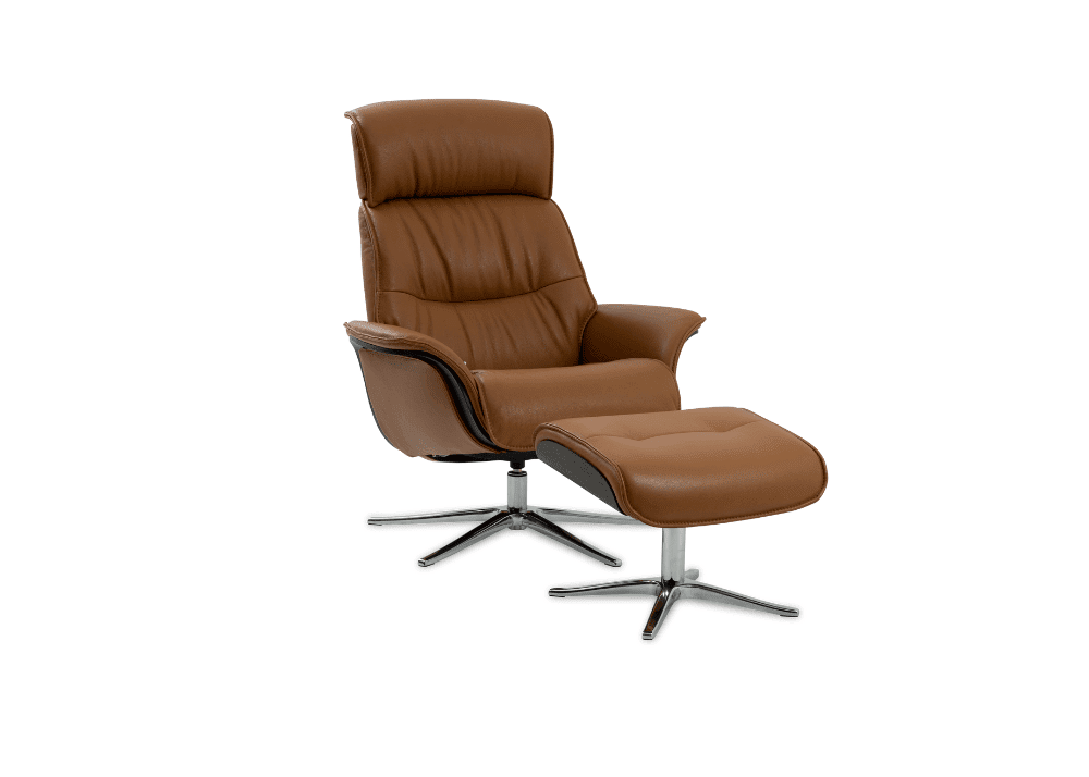 Space 5300 Manual Chair and Footstool Recliner Chairs IMG Upholstered Leather Pad Arm Sauvage
